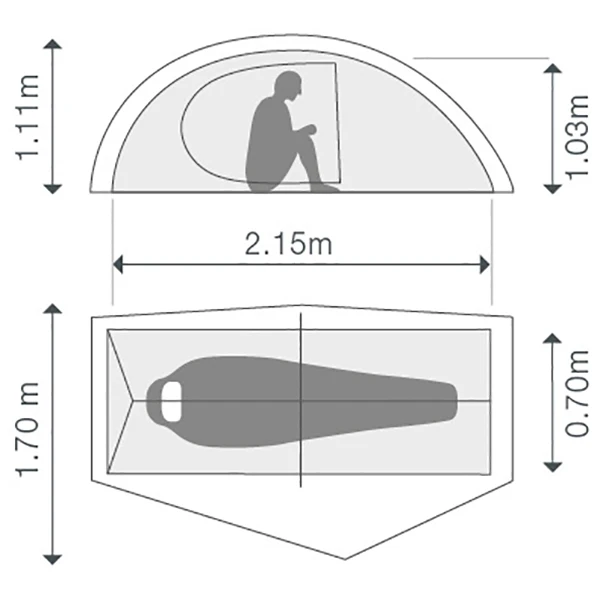Exped Mira I HL - 1-Personen Zelt 4 Exped Mira I HL - 1-Personen Zelt – Bild 4