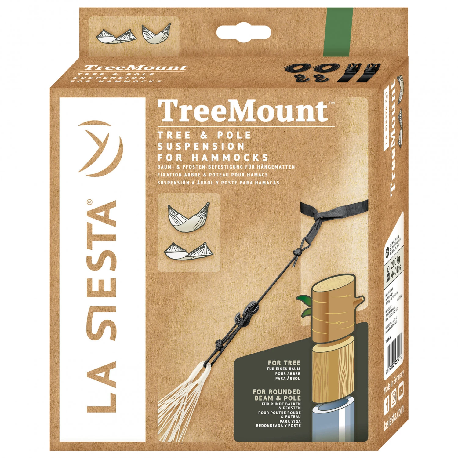 LA SIESTA TreeMount Hängematte - Hängematte 2 LA SIESTA TreeMount Hängematte - Hängematte – Bild 2