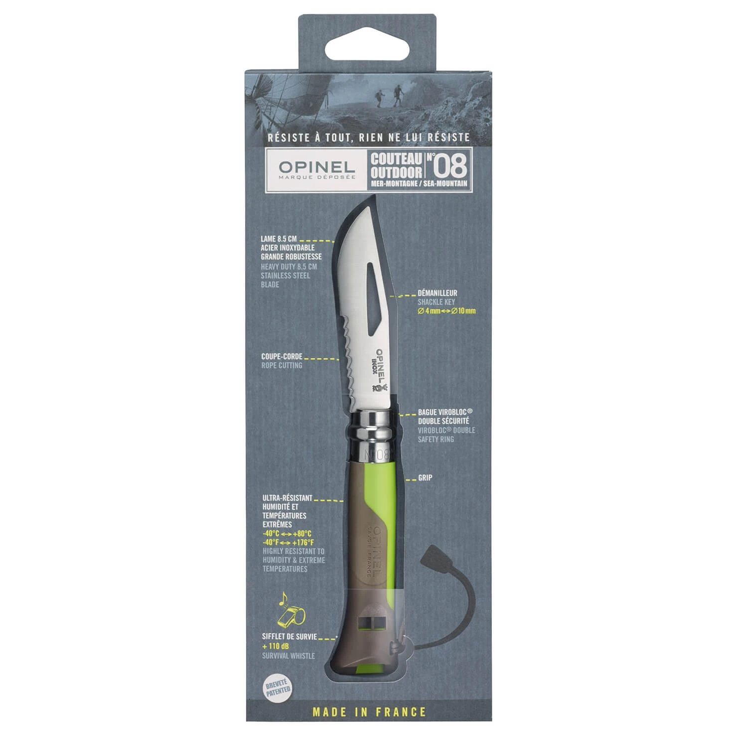 Opinel Outdoormesser No 08 (8,2 Cm) - Messer 3 Opinel Outdoormesser No 08 (8,2 Cm) - Messer – Bild 3